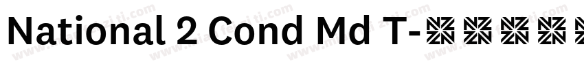 National 2 Cond Md T字体转换
